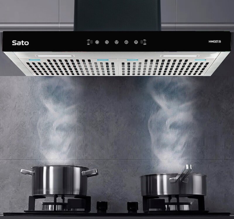 Máy hút mùi Sato HM027.B thỏa sức sáng tạo món ngon, không lo mùi ám