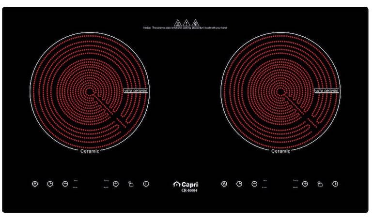 Bếp hồng ngoại âm 2 vùng nấu Capri CR-800H