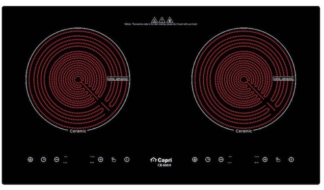 Bếp hồng ngoại âm 2 vùng nấu Capri CR-800H