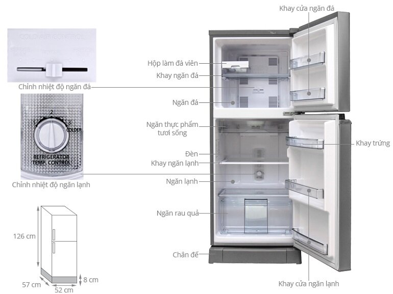 Tủ lạnh Panasonic NR-BA188PSVN 167 lít 