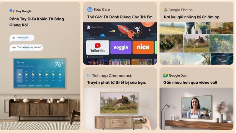 Google tivi QLED Coocaa 65 inch 65L75 gây “sốt” với thiết kế khung tranh và giá bán hợp lý