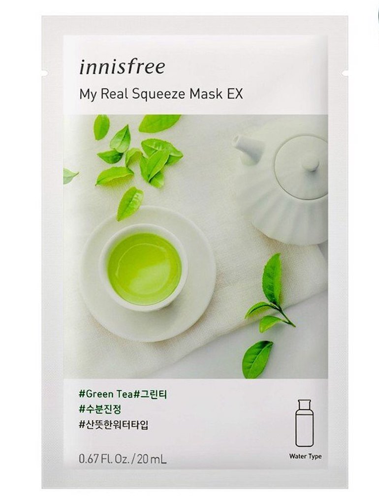 Innisfree green tea paper mask