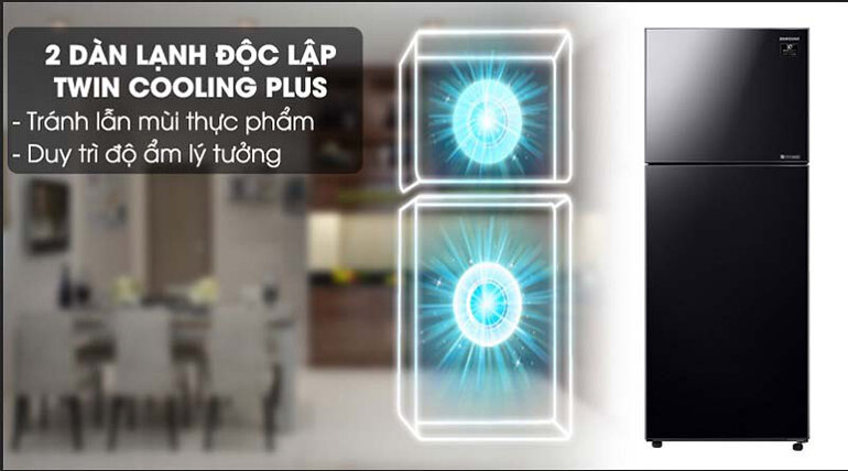 Tủ lạnh Samsung 400l RT38K50822C ứng dụng công nghệ làm lạnh 2 dàn độc lập Twin Cooling Plus