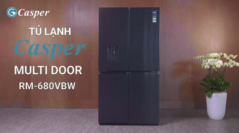Chiếc tủ lạnh 4 cửa Casper Inverter 645 lít RM-680VBW được trang bị chức năng làm mát nhanh