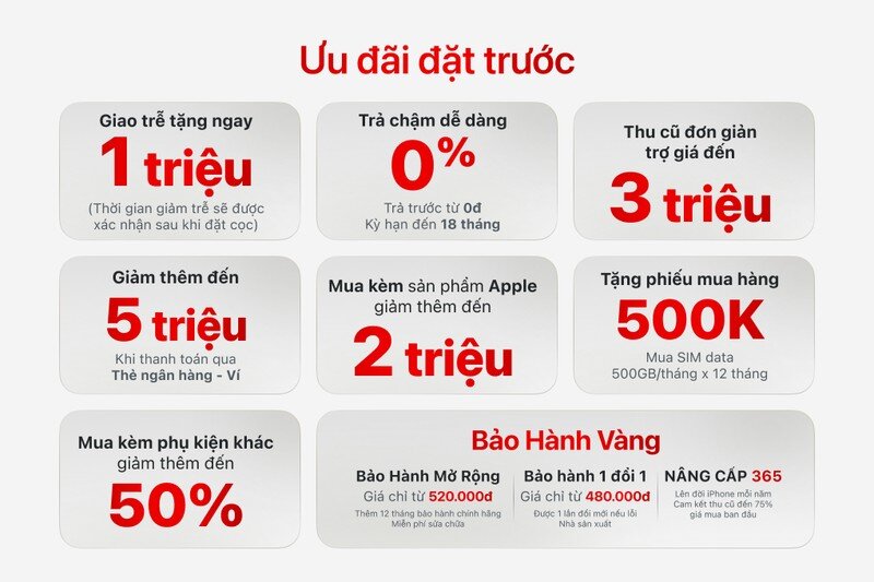 Mua iPhone 18 Pro kèm sản phẩm Apple, giảm thêm đến 2 triệu và phụ kiện giảm 50%