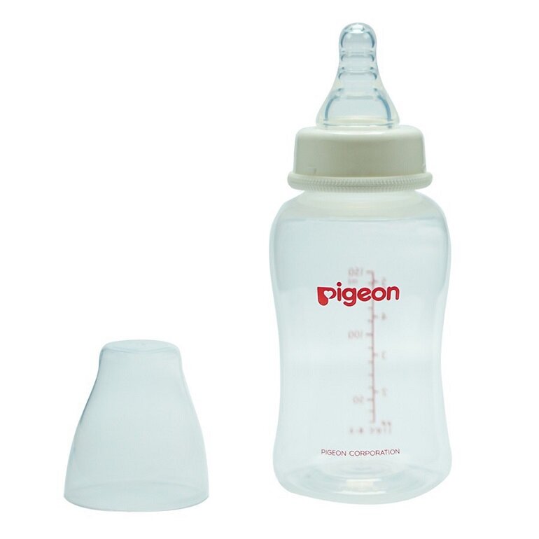 Bình sữa Pigeon 150ml cổ hẹp làm từ chất liệu nhựa PP