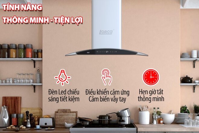 Máy hút mùi Lorca TA-2001E 70 nâng cao chất lượng cuộc sống, tận hưởng ẩm thực