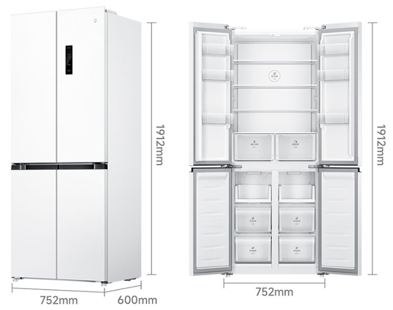 Kích thước tủ lạnh Xiaomi Mijia 436L