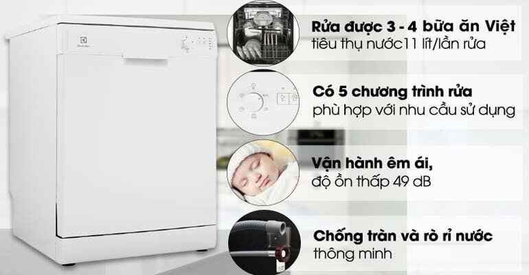 Máy rửa bát Electrolux tích hợp công nghệ làm khô hiệu quả gấp 3 lần AirDry Máy rửa bát Electrolux
