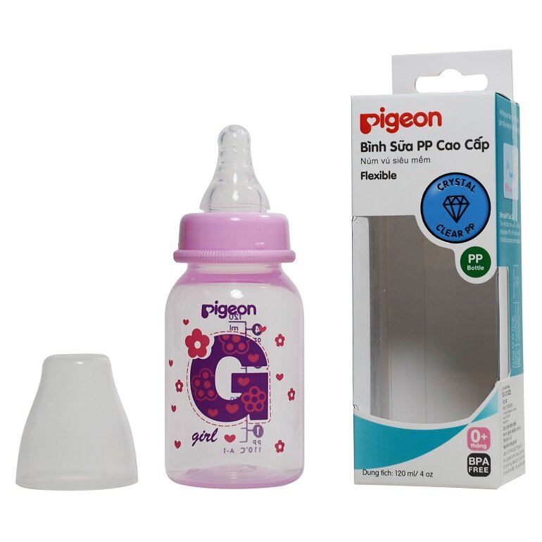 Bình sữa Pigeon 120ml van chống sặc