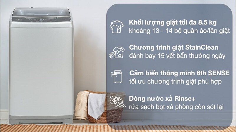 TOP 4 máy giặt Whirlpool giá chỉ khoảng 5 triệu đáng mua năm 2025