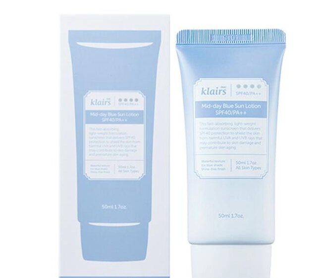 Kem chống nắng cho bà bầu Klairs Mid-Day Blue Sun Lotion SPF 40 PA ++