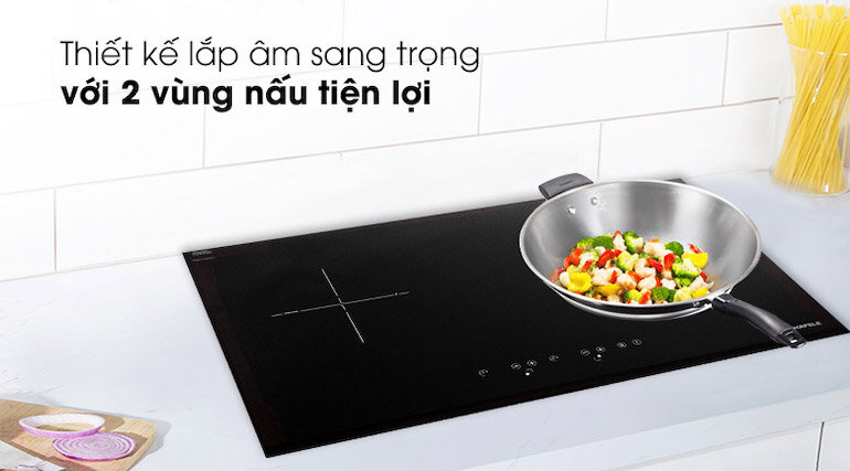 Bếp âm Hafele HC-IS772EA (535.02.222) có thiết kế lắp âm sang trọng với 2 vùng nấu tiện lợi.