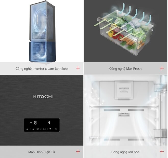 Tủ lạnh Hitachi Inverter 396 lít R-B415EGV1: Tươi ngon mỗi ngày, tiết kiệm tối ưu