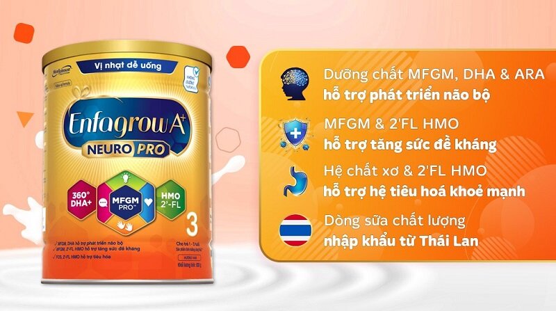 Sữa mang lại nhỏ xíu 2 tuổi hạc Enfagrow A+ 3