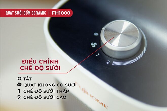 Quạt sưởi gốm để bàn Fujihome FH1000