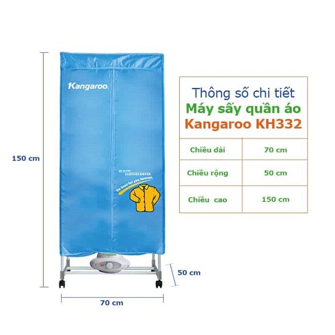 May say quan ao 4kg 1000W Kangaroo KG332