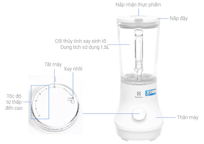 Máy xay sinh tố Electrolux E6TB1-80CW