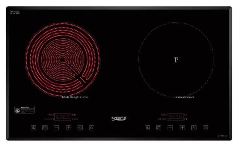Bếp âm Chef's EH-MIX321 là bếp từ hồng ngoại có bảng điều khiển cảm ứng độc lập, nhạy ngay cả với tay ướt.