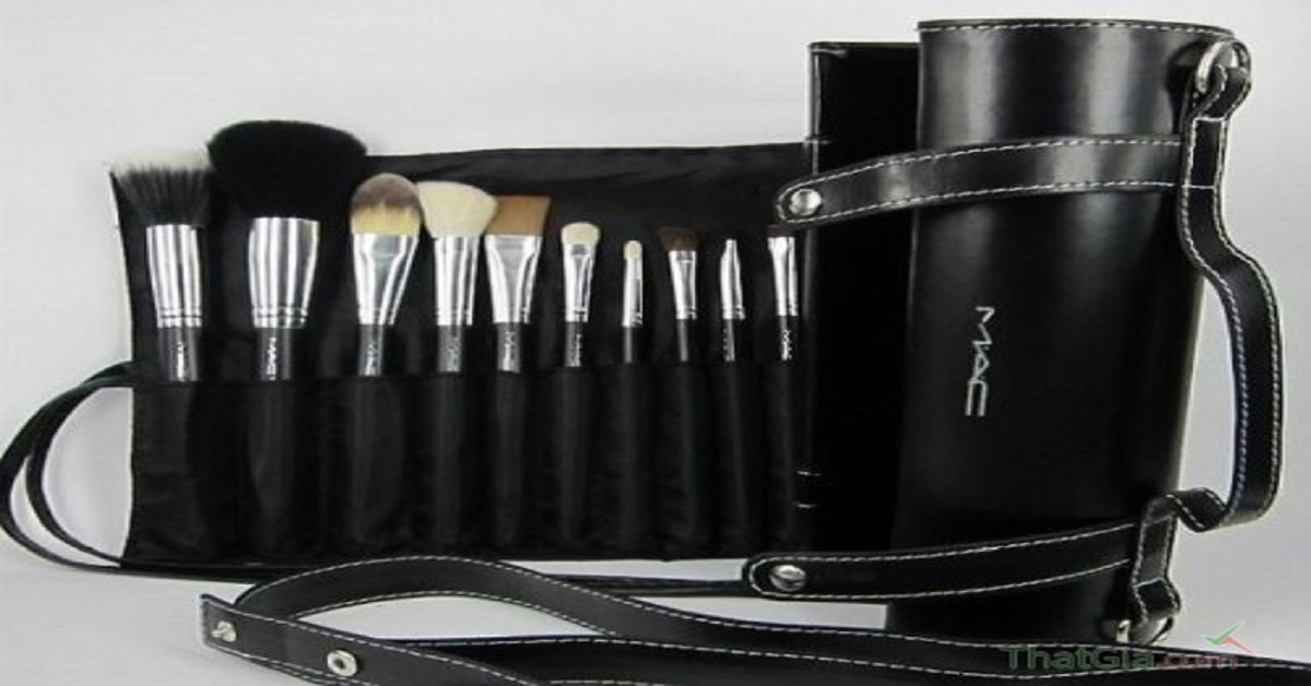 24 Piece MAC Makeup Brush Set With Leather Pouch – Premium Store
