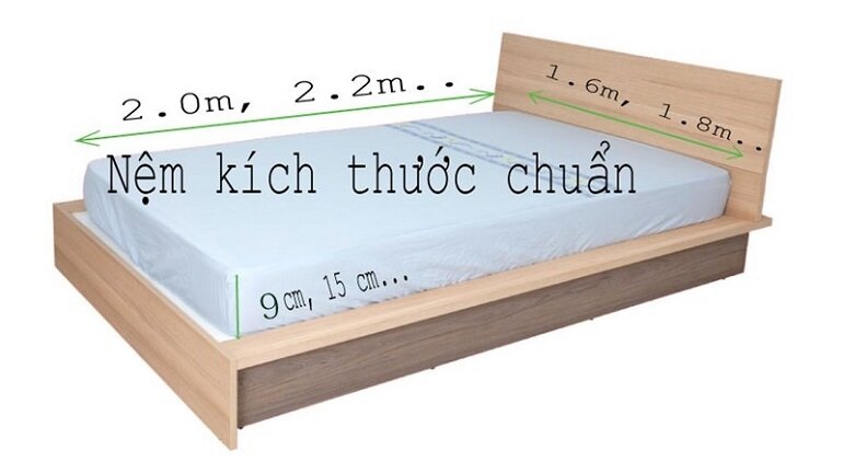 đặt đệm theo kích thước