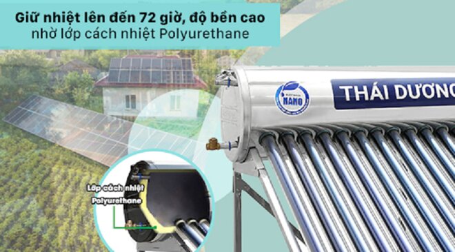 Review máy nước nóng năng lượng mặt trời Sơn Hà 200 lít Nano 58-200