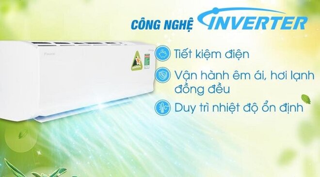 điều hòa daikin inverter 1 chiều 9000btu