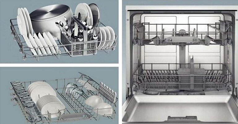 Thiết kế bên trong máy rửa bát Siemens SN55ES57CE