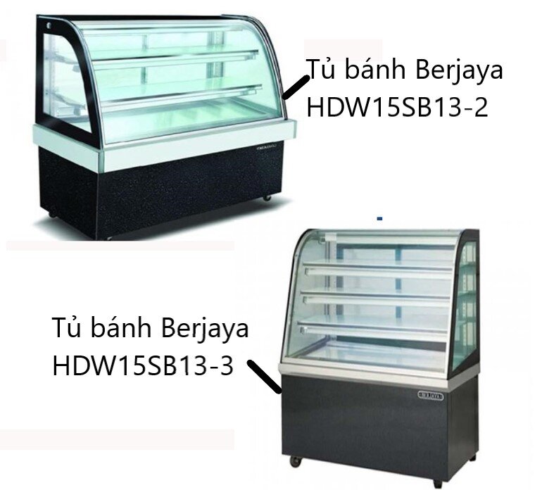 Thiết kế phân tầng của tủ trưng bày Berjaya HDW15SB13-2 và Berjaya HDW15SB13-3