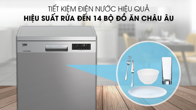 Máy rửa bát Beko 14 bộ DFN28424X