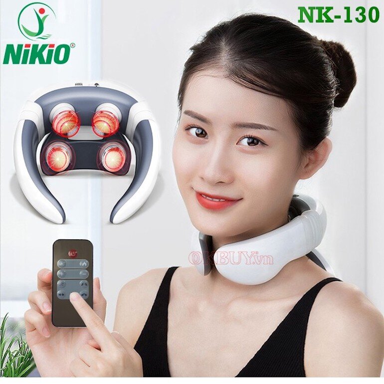Máy massage cổ xung điện 4 điện cực trị liệu Nikio NK-130