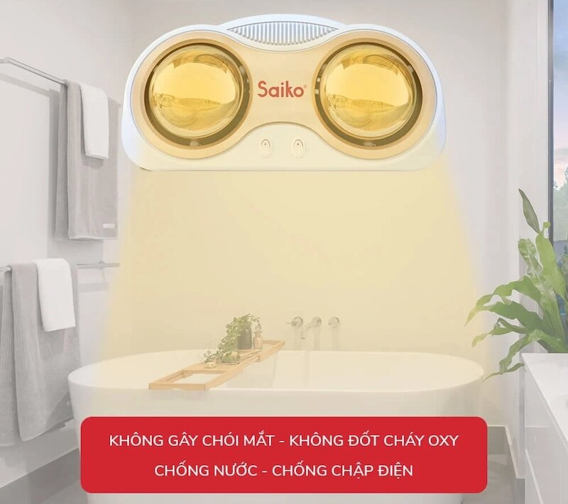Đánh giá chung về các sản phẩm đèn sưởi nhà tắm Saiko