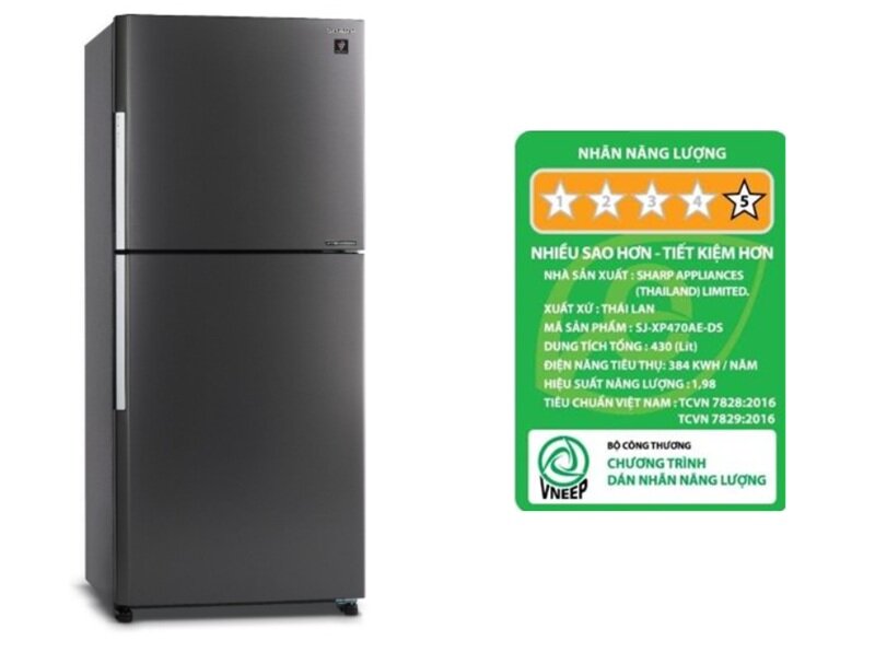 Tủ lạnh Sharp 430 lít SJ-XP470AE chinh phục khách hàng với giá hợp lý, lại rất tiết kiệm điện