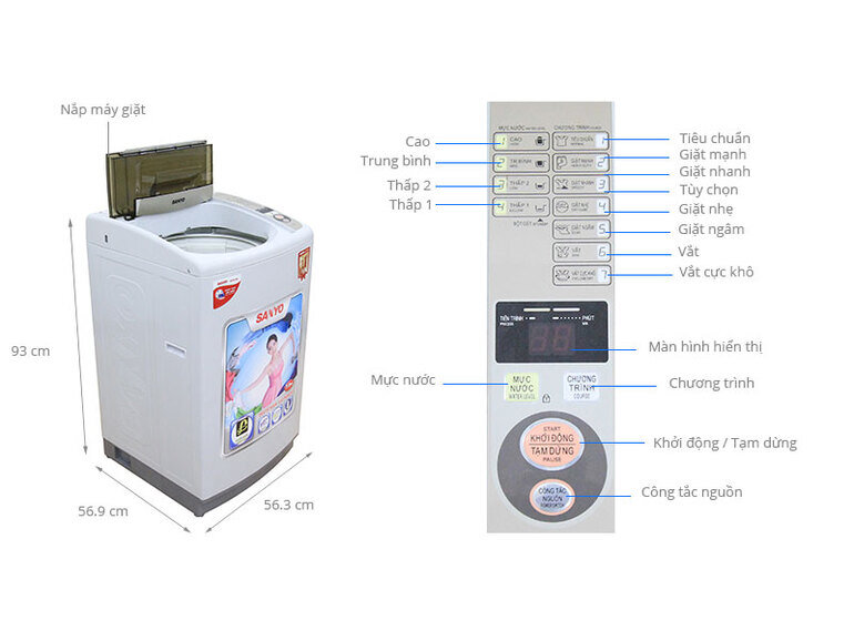 Máy giặt Sanyo ASW-S70V1T H2