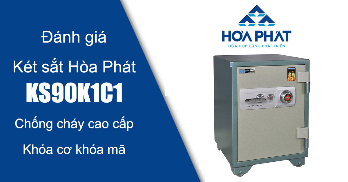 Két sắt Hòa Phát KS90K1C1 chống cháy đảm bảo an toàn