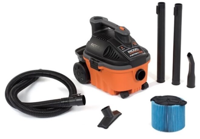 Máy hút bụi Ridgid được kèm theo nhiều phụ kiện