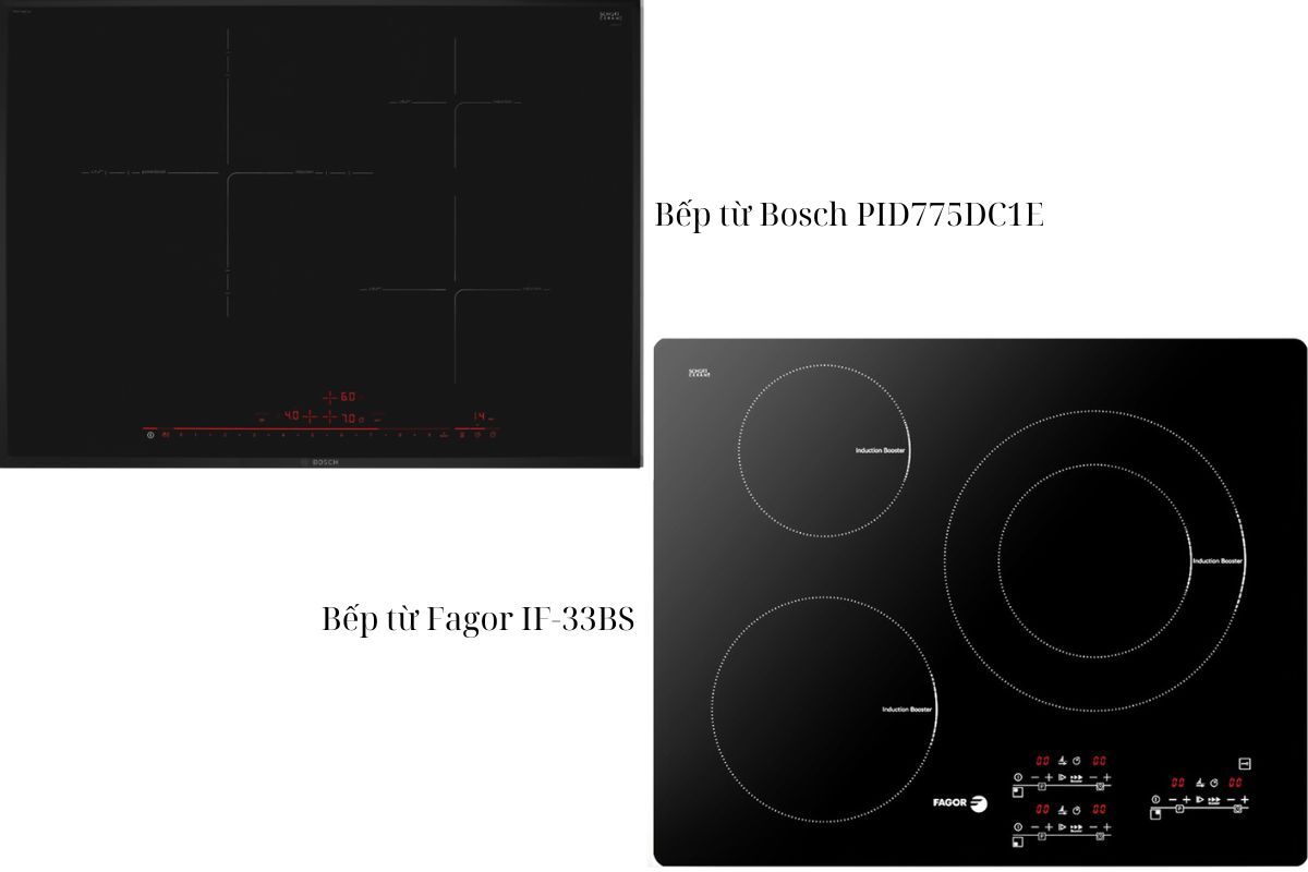 Khám phá 8 điểm giống nhau giữa bếp từ Bosch PID775DC1E và Fagor IF-33BS