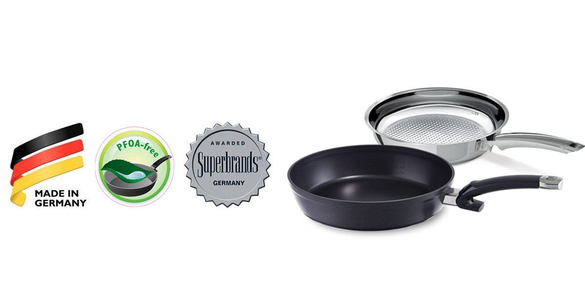 Khám phá huỷ chảo chống bám thời thượng Fissler đúng thương hiệu 100% phát hành bên trên Đức