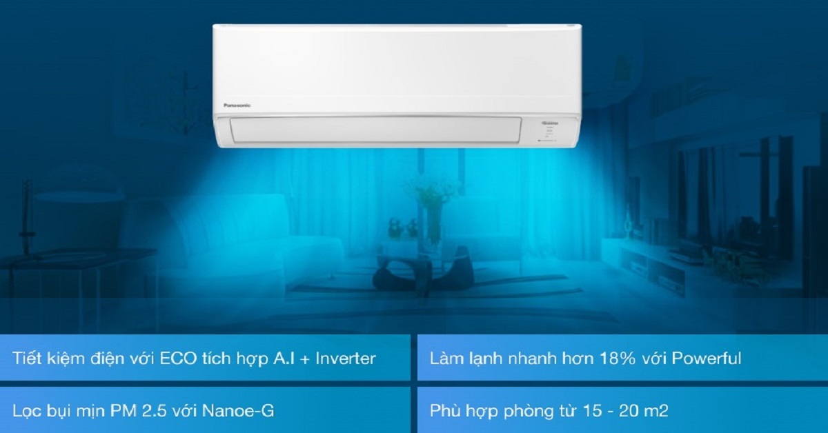 Khám phá điều hòa Panasonic Inverter 12000 BTU 1 chiều CU/CS-WPU12XKH-8 gas R-32