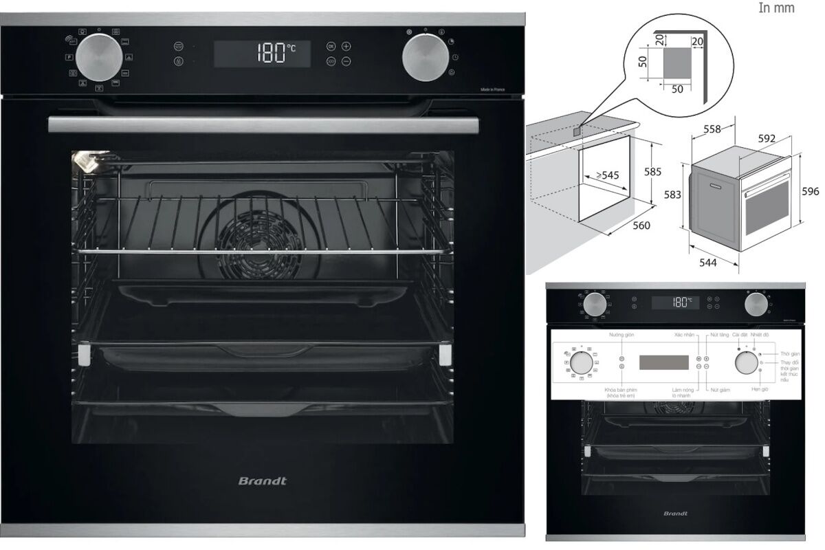 Khám phá lò nướng Brandt BOP7543LX, 73L nấu ăn ngon và nhiều tiện ích khi sử dụng