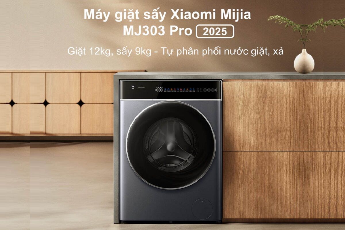 Khám phá máy giặt sấy Xiaomi Mijia giặt 12kg MJ303 Pro với công nghệ AI hiện đại