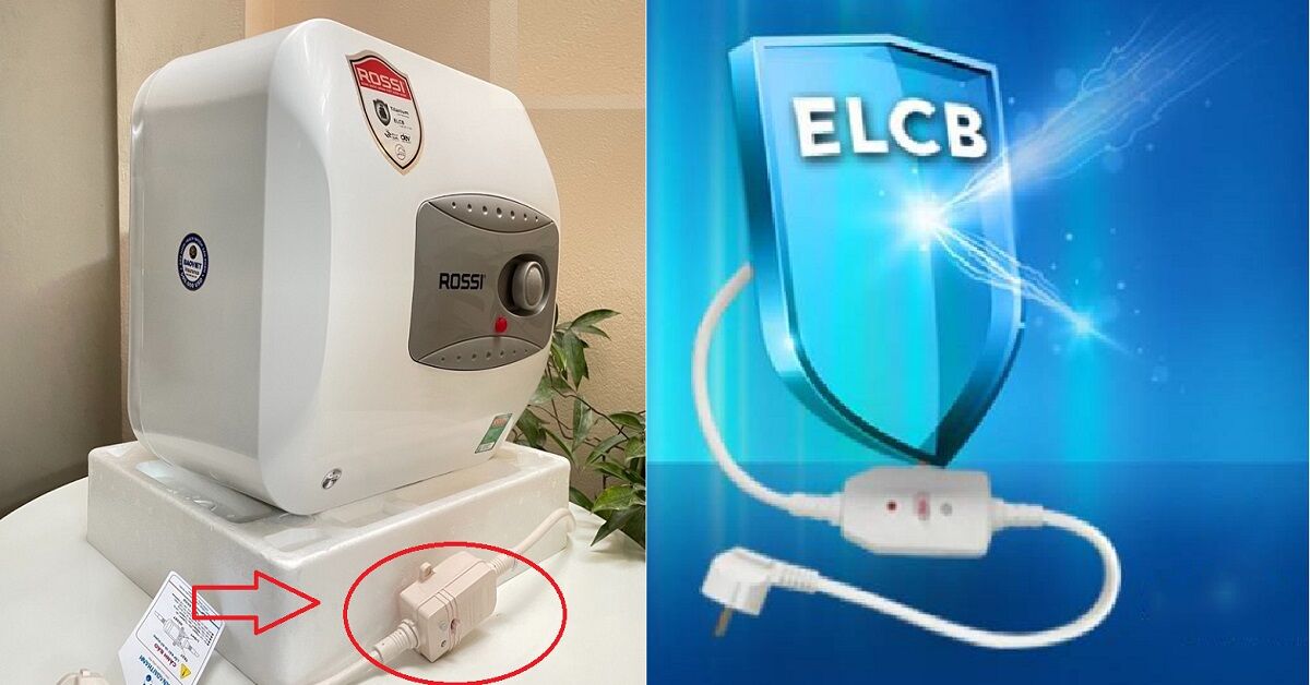 Khám phá thiết bị ELCB trên bình nóng lạnh Rossi RTI30SQ