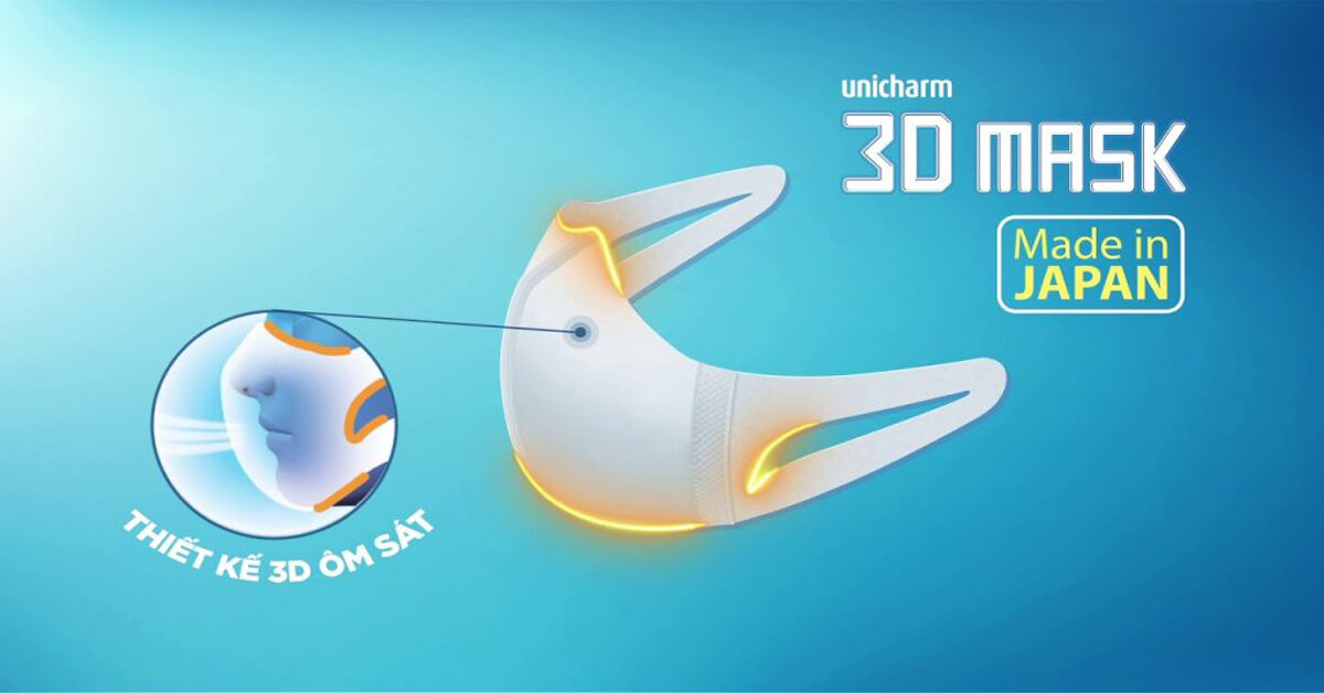 Khẩu trang Unicharm 3D Mask có tốt không? Hộp 100 cái giá bao nhiêu tiền?