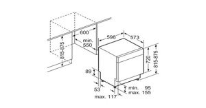Kích thước máy rửa bát Bosch serie 4 là bao nhiêu?