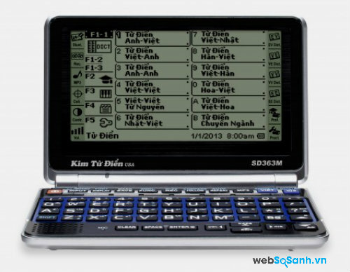 Kim từ điển SD363M (SD-363M) tích hợp 25 bộ đại từ điển thông dụng