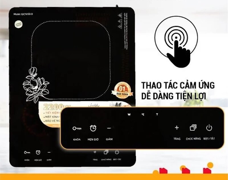 Bếp từ đơn Goldsun GIC3250-D thiết kế nhỏ gọn và sang trọng