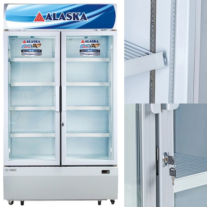 Tủ mát Alaska 2 cánh 960 lít LC-1000C trang bị nhiều công nghệ hiện đại