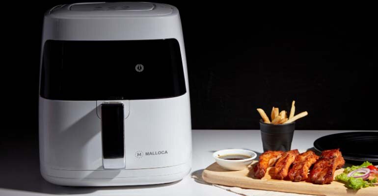 Nồi chiên Malloca MAF-06 được làm bằng chất liệu nhựa ABS siêu bền nồi chiên không dầu Malloca