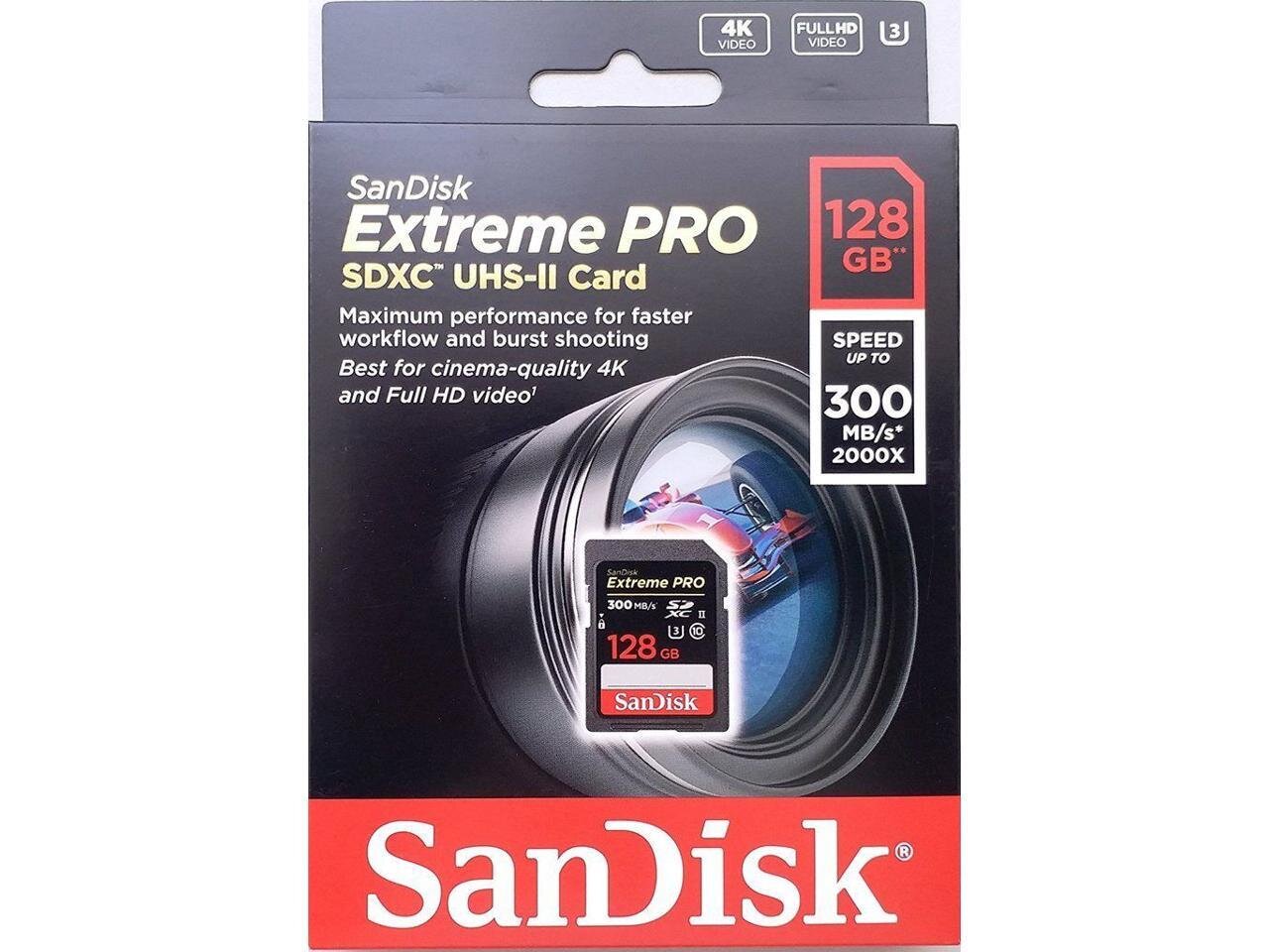 Thẻ nhớ máy ảnh SDXC Sandisk Extreme Pro 128GB 300MB/S