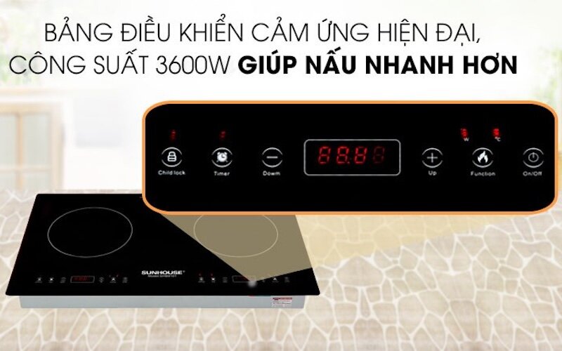 Bếp từ đôi Sunhouse SHB9101 giá chỉ 1,9 triệu đồng, hàng ngon giá rẻ là đây